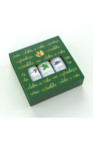 Kit presente: Eucalipto Globulus, Hortelã-Pimenta, Lavanda