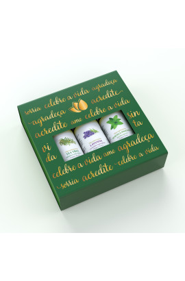 Kit presente: Hortelã-Pimenta, Lavanda, Tea Tree